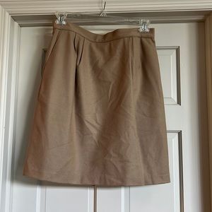 Vintage Sag Harbor Tan 100% Wool Skirt size 16P